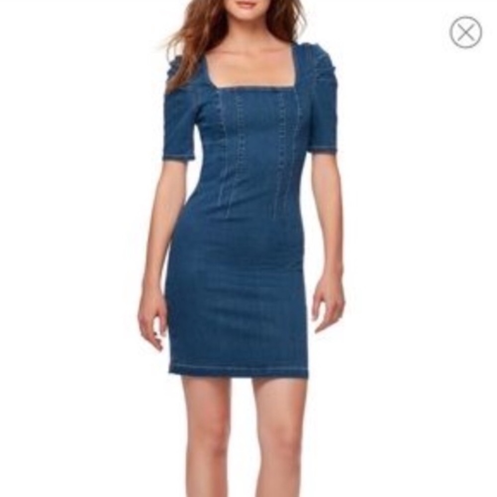 NWT Sanctuary Denim Puff Sleeve Dress Size M